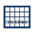 Safe, Tableau, Modèle A - Compartiment dim: 36x36 mm. (20 pcs.)  Bleu royal - dim: 233x185x10 mm. ■ par pc.