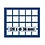 Tableau, Modèle A - Compartiment dim: 36 x 36 mm. (20 pcs.) Bleu royal - dim: 233 x 185 x 10 mm.