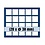 Tableau, Modèle A - Compartiment dim: 38 x 38 mm. (20 pcs.) Bleu royal - dim: 233 x 185 x 10 mm.