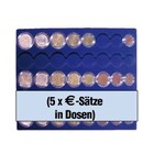 Safe, Tableau, Modèle A -  Jeux de pièces en Euro sous capsules (5 Jeux)  Bleu royal - dim: 233x185x10 mm. ■ par pc.