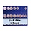 Tableau, Model A - Euromunten sets in capsules (5 sets) Koningsblauw - afm: 233 x 185 x 10 mm.