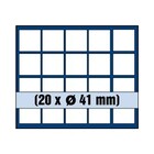 Safe, Tableau, Modèle A - Compartiment dim: 41x41 mm. (20 pcs.)  Bleu royal - dim: 233x185x10 mm. ■ par pc.