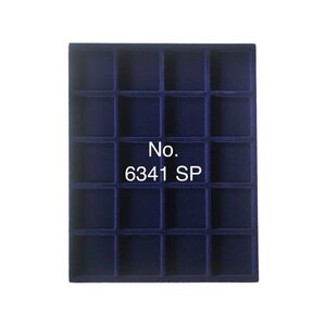Tableau, Modèle A - Compartiment dim: 41 x 41 mm. (20 pcs.) Bleu royal - dim: 233 x 185 x 10 mm.