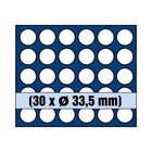 Safe, Tableau, Modèle A - pour Monnaies Ø 33,5 mm. (30 pcs.)  Bleu royal - dim: 233x185x10 mm. ■ par pc.