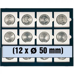 Tableau, Modèle A - Capsules 50 x 50 mm. (12 pcs.) Bleu royal - dim: 233 x 185 x 10 mm.