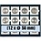 Tableau, Modèle A - Capsules 50 x 50 mm. (12 pcs.) Bleu royal - dim: 233 x 185 x 10 mm.