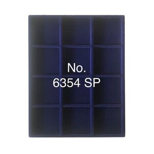 Tableau, Modèle A - Compartiment dim: 54 x 54 mm. (12 pc.) Bleu royal - dim: 233 x 185 x 10 mm.