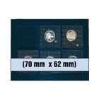 Safe, Tableau, Model A -  Coin-cards/Goldbar-blisters 54x85 mm. (12 pcs.)  Royal blue - dim: 233x185x10 mm. ■ per pc.