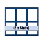 Safe, Tableau, Model A -  Slabs capsules 60x85 mm. (6 pcs.)  Royal blue - dim: 233x185x10 mm. ■ per pc.