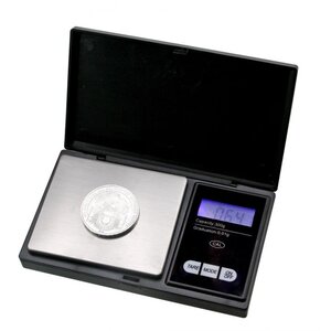 Digital scale, precision to 0.01 g - Max . 500 g - dim: 115 x 65 x 20 mm.