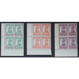 Belgium - OBP.  126-128 -**-, Corner piece of 4.