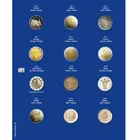 Safe, TOPjeu, Supplément - Monnaies de 2 Euro sous capsules - 2017/18 feuille 25 -  Transp/blue feuille préimprimée - dim: int. : 185x230 mm. ■ par pc.