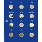 Safe, TOPset, Supplement - 2 Euro coins in capsules - 2018 sheet 26 - Transp/blue preprint sheet - dim: 185x230 mm. ■ per pc.