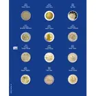 Safe, TOPset, Supplement - 2 Euro coins in capsules - 2018 sheet 27 - Transp/blue preprint sheet - dim: 185x230 mm. ■ per pc.