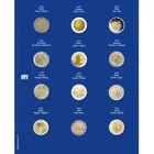 Safe, TOPset, Supplement - 2 Euromunten in capsules - 2018  blad 27 - Transp/blauw voordrukblad - afm: 185x230 mm. ■ per st.