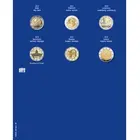 Safe, TOPset, Supplement - 2 Euromunten in capsules - 2018  blad 28 - Transp/blauw voordrukblad - afm: 185x230 mm. ■ per st.