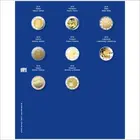 Safe, TOPjeu, Supplement - Monnaies de 2 Euro sous capsules - 2019 sheet 32 -  Transp/blue feuille préimprimée- dim: 185x230 mm. ■ par pc.