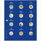 Safe, TOPjeu, Supplement - Monnaies de 2 Euro sous capsules - 2020 sheet 32 -  Transp/blue feuille préimprimée - dim: 185x230 mm. ■ par pc.