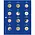 Safe, TOPset, Supplement - 2 Euro coins in capsules - 2020 sheet 33 - Transp/blue preprint sheet - dim: 185x230 mm. ■ per pc.