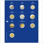 Safe, TOPset, Supplement - 2 Euromunten in capsules - 2020  blad 34 - Transp/blauw voordrukblad - afm: 185x230 mm. ■ per st.