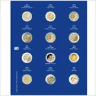 Safe, TOPset, Supplement - 2 Euro coins in capsules - 2022 sheet 39 - Transp/blue preprint sheet - dim: 185x230 mm. ■ per pc.