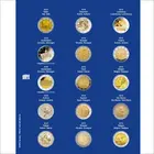 Safe, TOPjeu, Supplement - Monnaies de 2 Euro sans capsules - 2018/19 feuille 23 -  Transp/blue feuille préimprimée - dim: 185x230 mm. ■ par pc.