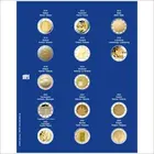 Safe, TOPjeu, Supplement - Monnaies de 2 Euro sans capsules - 2019/20 sheet 25 -  Transp/blue feuille préimprimée - dim: 185x230 mm. ■ par pc.