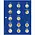 Safe, TOPset, Supplement - 2 Euro coins without capsules - 2019/20 sheet 25 - Transp/blue preprint sheet - dim: 185x230 mm. ■ per pc.