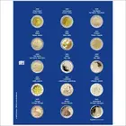 Safe, TOPjeu, Supplement - Monnaies de 2 Euro sans capsules - 2020 sheet 26 -  Transp/blue feuille préimprimée - dim: 185x230 mm. ■ par pc.