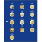 Safe, TOPset, Supplement - 2 Euro coins without capsules - 2020 sheet 27 - Transp/blue preprint sheet - dim: 185x230 mm. ■ per pc.