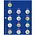 Safe, TOPset, Supplement - 2 Euro coins without capsules - 2021/22 sheet 30 - Transp/blue preprint sheet - dim: 185x230 mm. ■ per pc.