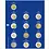 TOPset, Supplement - 2 Euromunten zonder capsules - 2021/22 blad 30 - Transp/blauw voordrukblad - afm: 185 x 230 mm.
