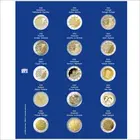 Safe, TOPjeu, Supplement - Monnaies de 2 Euro sans capsules - 2022 sheet 32 -  Transp/blue feuille préimprimée - dim: 185x230 mm. ■ par pc.