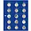 Safe, TOPset, Supplement - 2 Euro coins without capsules - 2023 sheet 33 - Transp/blue preprint sheet - dim: 185x230 mm. ■ per pc.