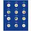 TOPset, Supplement - 2 Euromunten in capsules - 2022 blad 40 - Transp/blauw voordrukblad - afm: 185 x 230 mm.