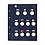 Vista, Sheets (4 rings) 2 Euro coins (20 pcs.) Erasmus 2022 - Transparent - dim: 202 x 252 mm.