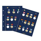 Leuchtturm, Vista, Sheets (4 rings)  2 Euro coin sets (20 pcs.)  30 Jahre EU-Flagge - Transparent - dim: 202x252 mm. ■ per 2 pcs.