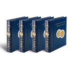 Leuchtturm, Optima Classic, Album (4 Ringe)  Europas 2 Euro Gedenkmünzen - 5er Set - inkl. Schutzkassetten - Blau - Abm: 250x280x65 mm. pro Satz