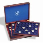 Leuchtturm, Presentation case, Volterra Trio - for 2 Euro coins (105 pcs.)  Mahogany color - dim: 322x265x50 mm. ■ per pc.