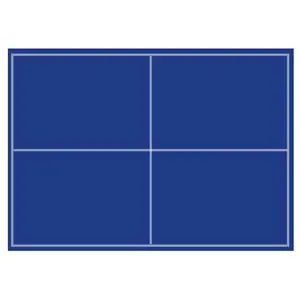 Tableau, Modèle P - Compartiment dim: 160 x 113 mm. (4 pcs.) Bleu royal - dim: 332 x 235 x 20 mm.