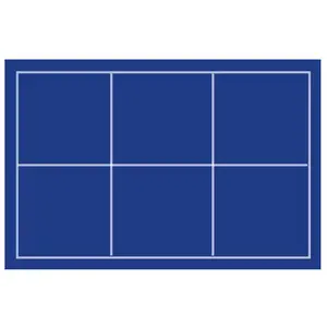 Tableau, Modèle P - Compartiment dim: 115 x 108 mm. (6 pcs.) Bleu royal - dim: 332 x 235 x 20 mm.