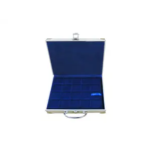Case, Alu - suitable for: Coin sets of your choice (6 pc.) dim: 260 x 155 x 70 mm.