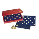 Safe, Presentation case, Elegance - for  5 Euro coins in capsules (90 pcs.)  Mahogany color - dim: 255x210x40 mm. ■ per pc.