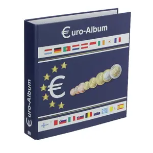 Designo, Album (4 rings) for Euro coin sets - incl. 11 sheets - Designprint - dim: 225 x 240 x 45 mm.