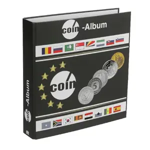 Designo, Album (4 rings) for Coins - incl. 5 sheets - Designprint - dim: 225 x 240 x 45 mm.