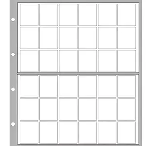 Designo, Album (4 rings) for Coins - incl. 5 sheets - Designprint - dim: 225 x 240 x 45 mm.