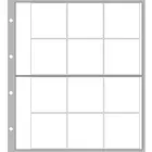 Safe, Designo, Feuilles (4 anneaux)  pour Monnaies Ø 40 mm. (12 pcs.)  Transparent - dim: 195x220 mm. ■ par 5 pcs.