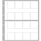 Safe, Designo, Bladen (4 rings)  voor Munten Ø 32 mm. (16 st.)  Transparant - afm: 195x220 mm. ■ per 5 st.