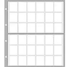 Safe, Designo, Sheets (4 rings)  for Coins Ø 26 mm. (36 pc.)  Transparent - dim: 195x220 mm. ■ per 5 pcs.