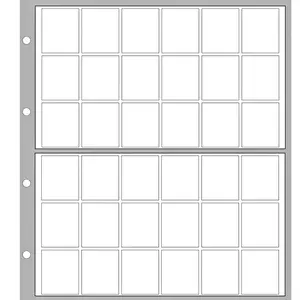 Designo, Blätter (4 Ringe) für Münzen Ø 26 mm. (36 Stk.) Transparent - Abm: 195 x 220 mm.